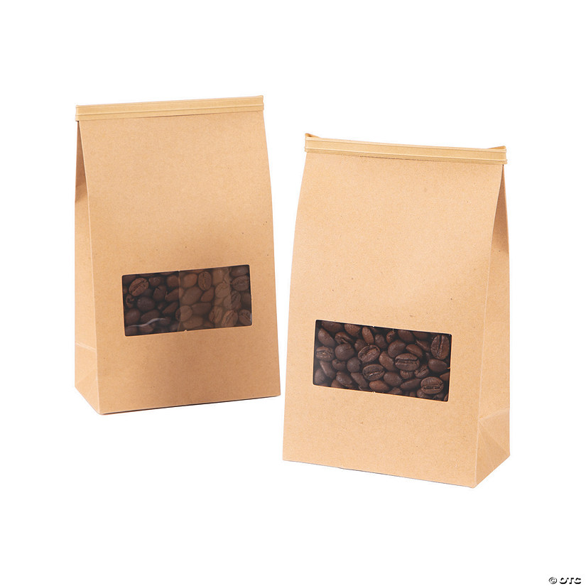 Kraft Paper Coffee Bags with Ties - 24 Pc. Image