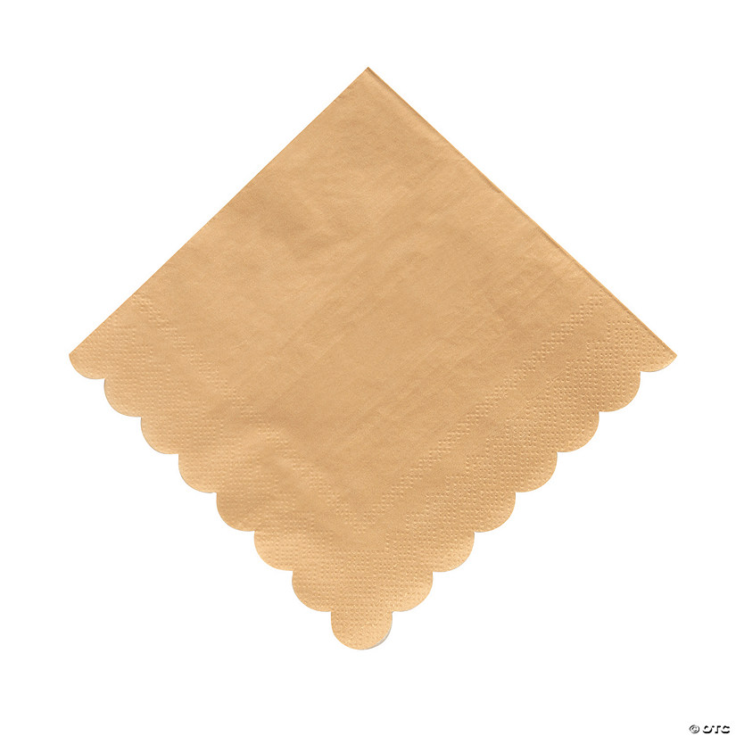 Kraft Scalloped Paper Luncheon Napkins - 16 Pc. Image