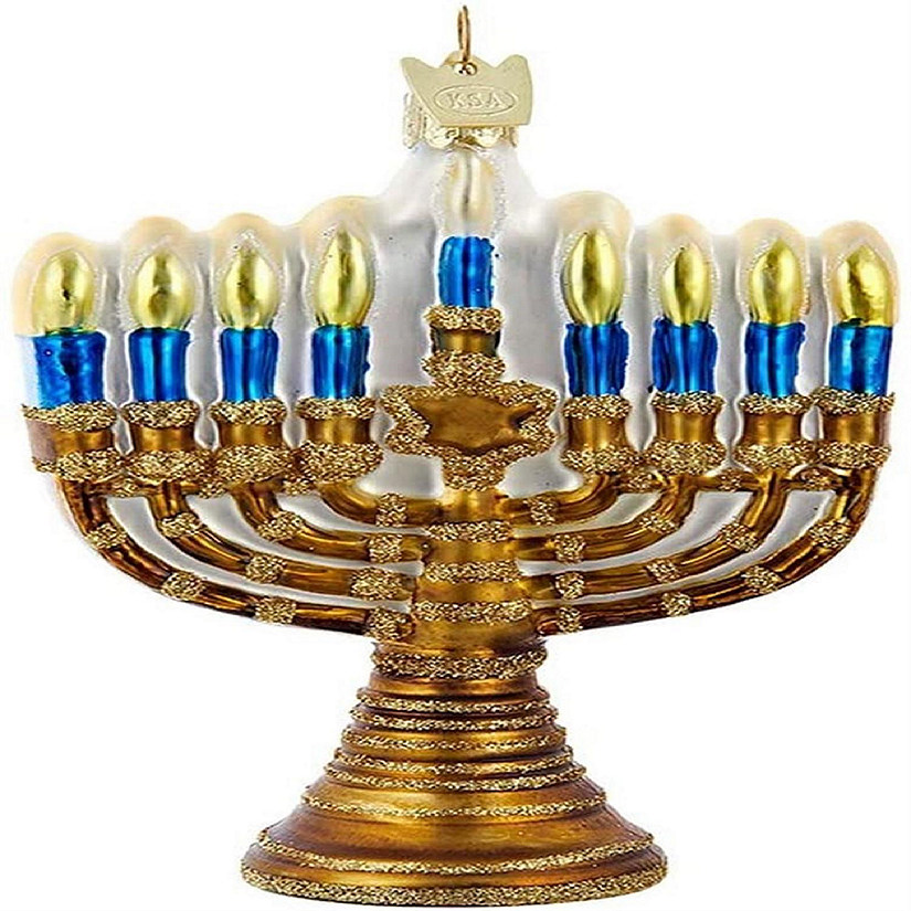 Kurt Adler Beyond Christmas Hanukkah Gold Menorah Ornament - 4.5 Inches Pack of 1 Image