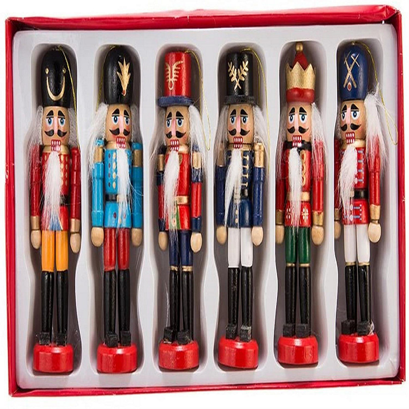 Kurt Adler C2237 Wooden Nutcracker Ornaments Set of 6 Oriental Trading