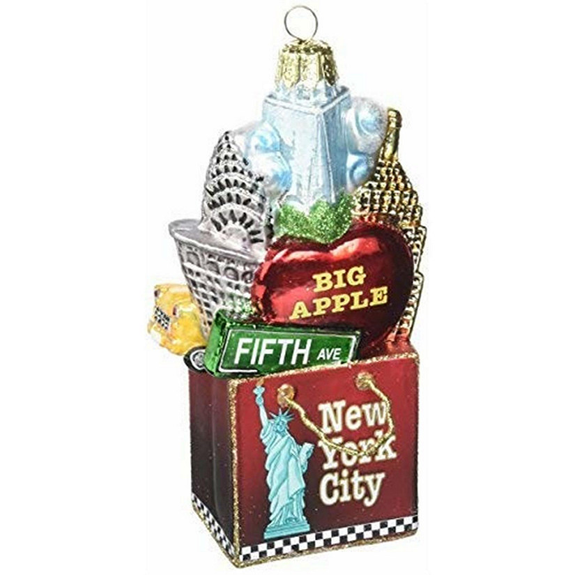 Kurt Adler C7564 4.75 New York City Glass Bag Ornament Image