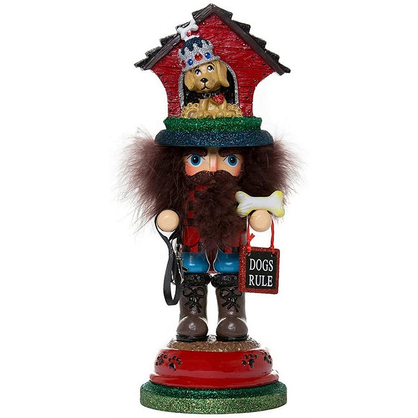 Kurt Adler HA0337 Hollywood Doghouse Hat Nutcracker-13-Inch Image