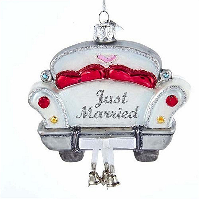 Kurt Adler NB1540 Noble Gems??? Just Married Car Ornament Image