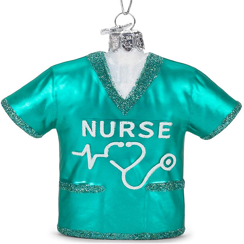 Personalized Nurse Scrubs Ornament, Cute Nurse Ornament, Scrub