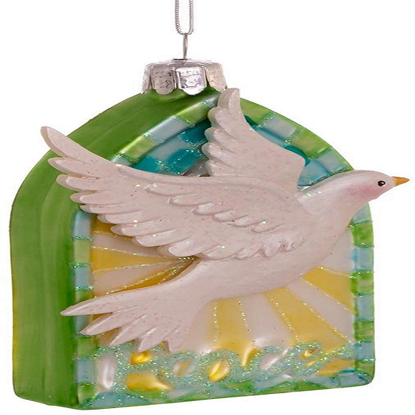 Kurt Adler Noble Gems Traditions Glass Dove of Peace Ornament Image