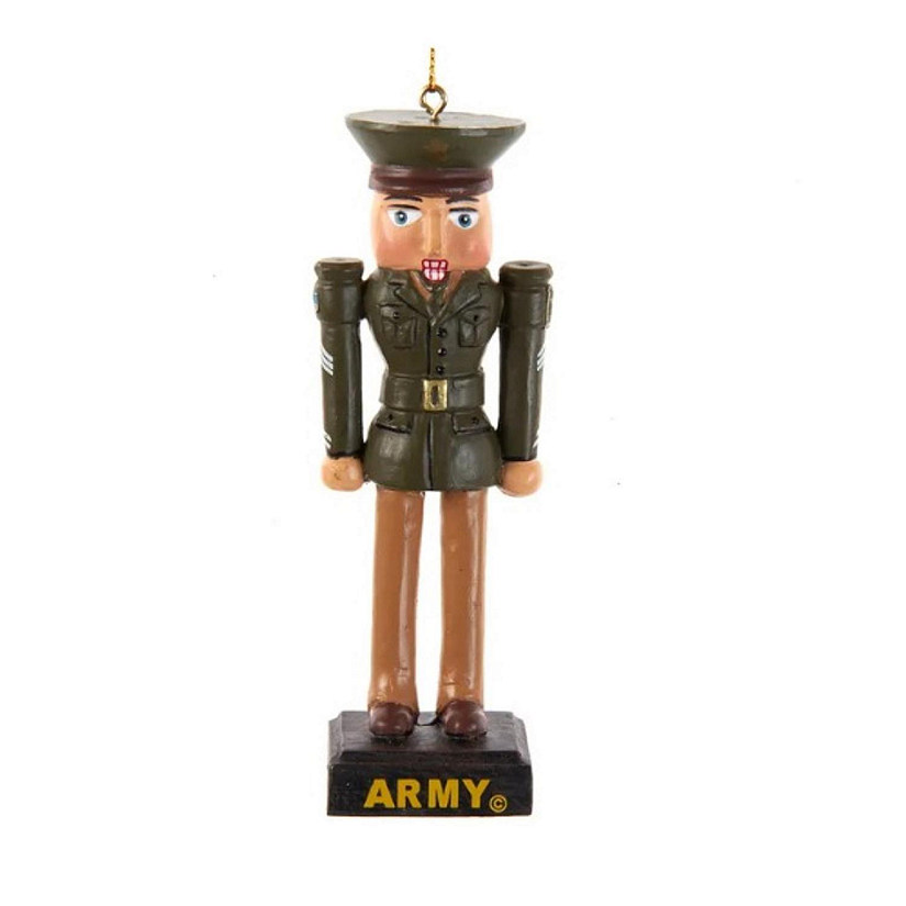 Kurt Adler Ornament For Christmas Tree, Army Military Nutcracker Image