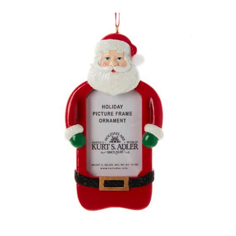 Kurt Adler Santa Picture Frame Christmas Ornament Image