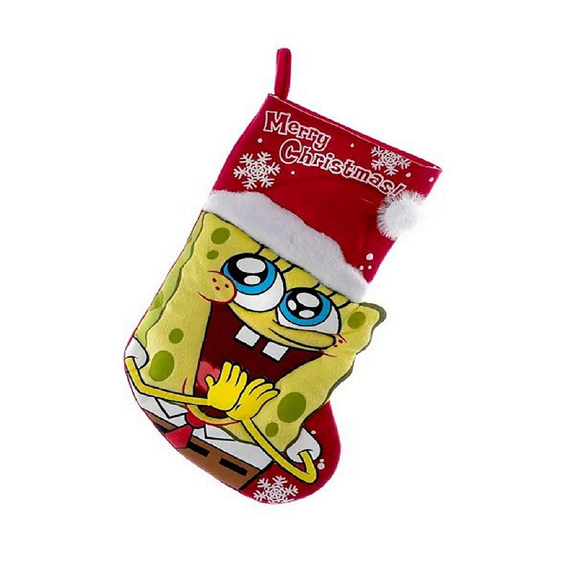Kurt Adler SpongeBob Squarepants Printed Applique Stocking 19 Inch Multicolor Image