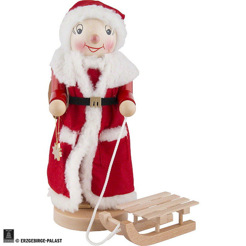 Kurt Adler Steinbach Volkskunst Handmade Nutcracker-Mrs. Santa with Sleigh-14 Image