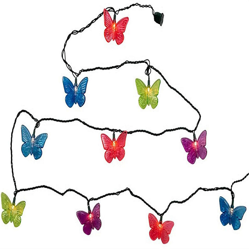 Kurt Adler UL4338 Novelty Butterfly String Lights, MultiColored, 11.5