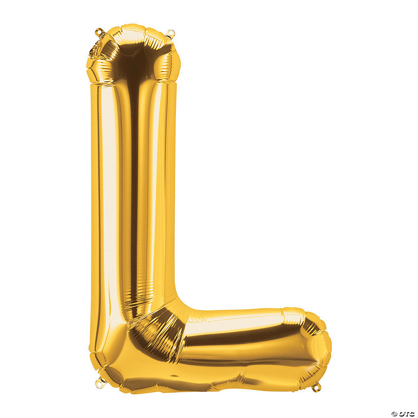 L Gold Letter 34" Mylar Balloon Image