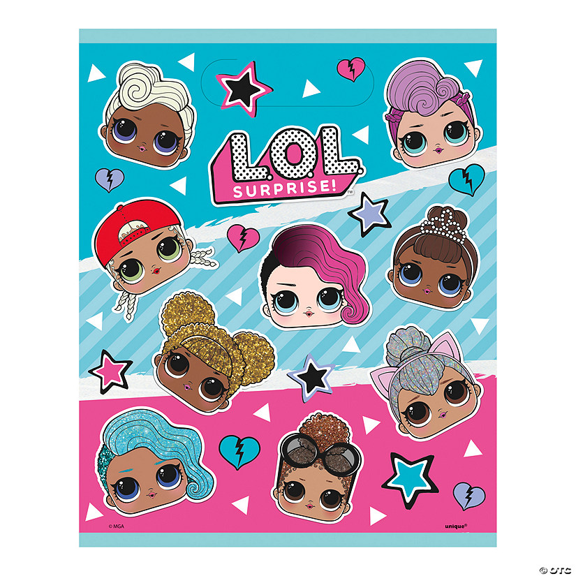  LOL Dolls Set of 6 Reusable 10 Tote Bags Party Favor Goodie  Treat Bags With 6 Bracelets : Home & Kitchen