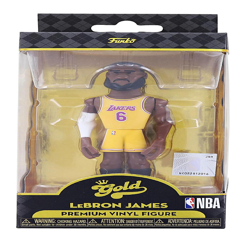 LA Lakers NBA Funko Gold 5 Inch Vinyl Figure  LeBron James Image