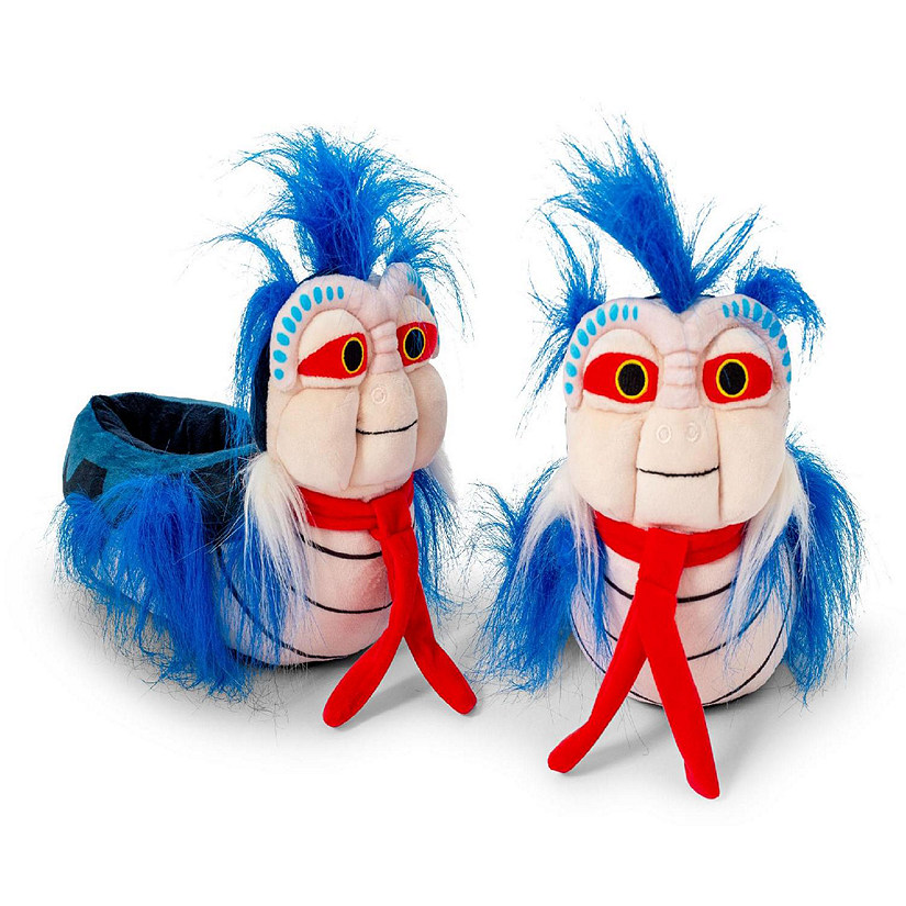 Labyrinth Ello Worm Plush Slippers for Adults  One Size Fits Most Image