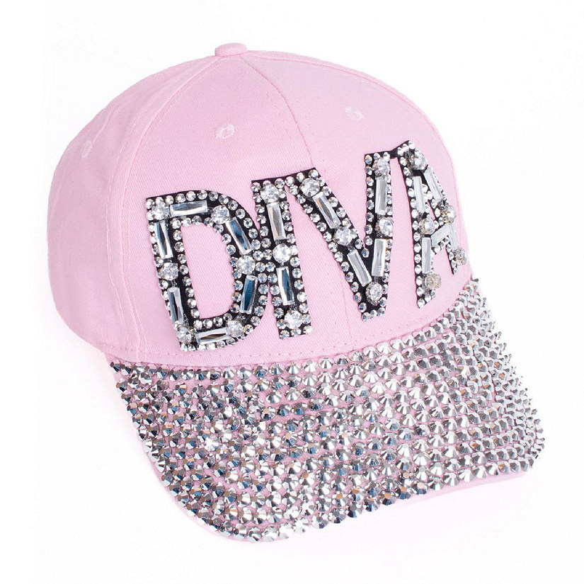 Ladies Bling Baseball Cap Adjustable Sparkling Rhinestone Hat