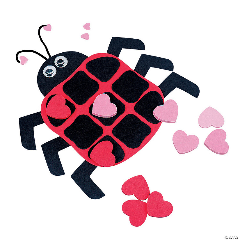 Ladybug Valentine Tic-Tac-Toe Craft Kit - Makes 12 Image