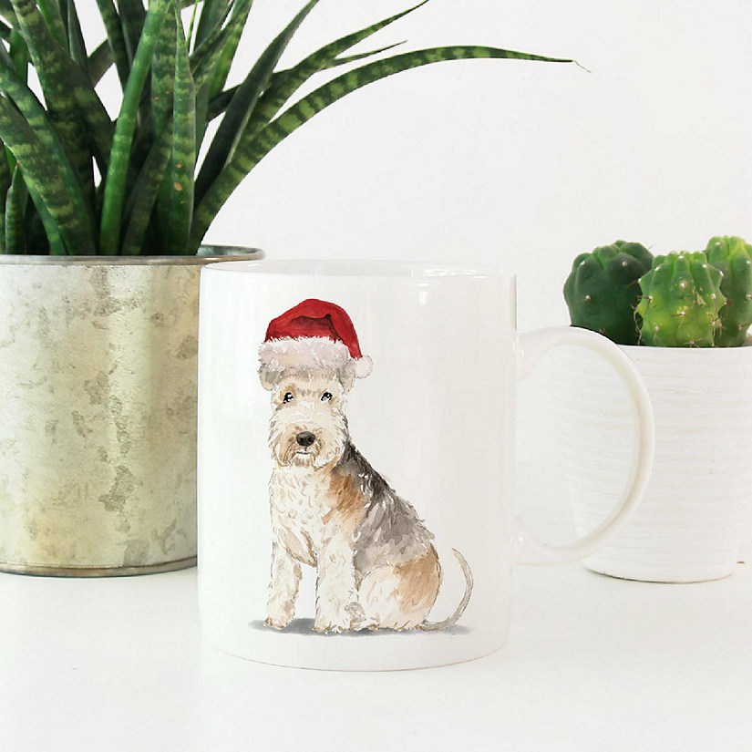 Lakeland Terrier Santa Hat Ceramic Mug Image