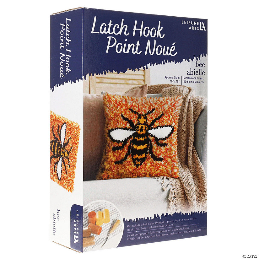 LALatch Hook Kit 16" Bee Image