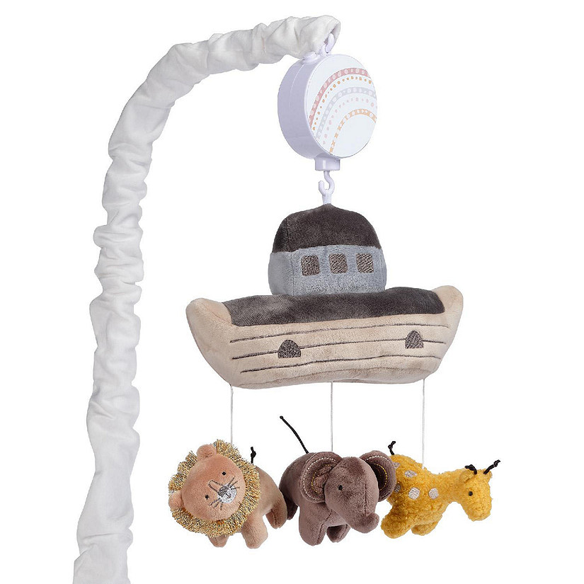 Lambs & Ivy Baby Noah Ark with Animals Musical Baby Crib Mobile Soother Toy Image