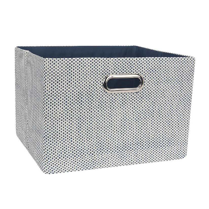 Lambs & Ivy Blue Foldable/Collapsible Storage Bin/Basket Organizer with Handles Image