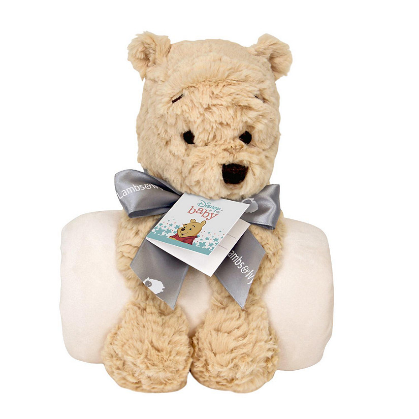 Lambs & Ivy Disney Baby Classic Winnie the Pooh Blanket & Plush Baby Gift Set Image