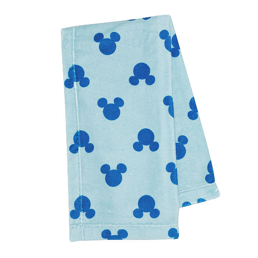Lambs & Ivy Disney Baby Forever Mickey Mouse Blue Soft Fleece Baby Blanket Image