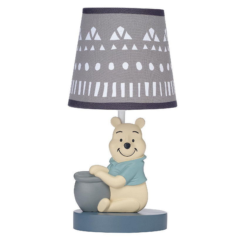 Lambs & Ivy Disney Baby Forever Pooh Gray Lamp with Shade & Bulb Image