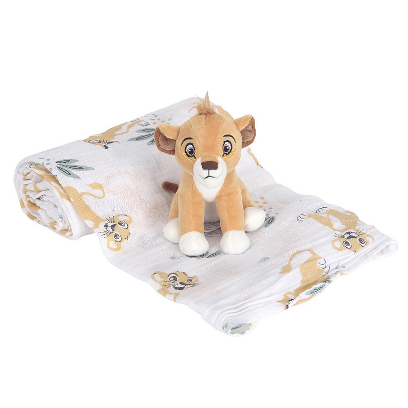 Lambs & Ivy Disney Baby Lion King Simba Swaddle Blanket & Plush Toy Gift Set Image