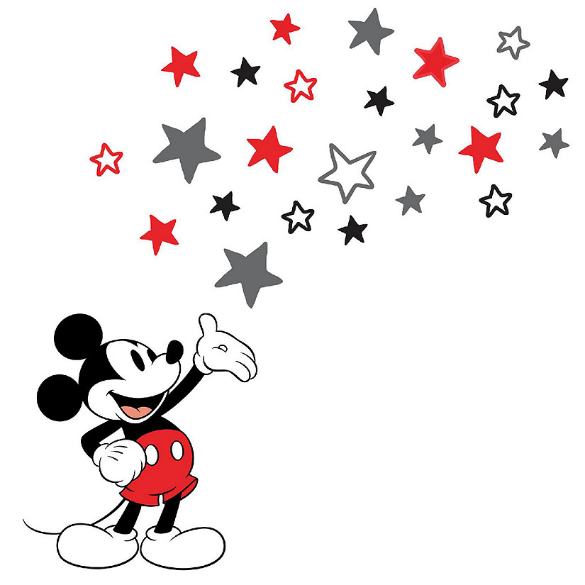 Lambs & Ivy Disney Baby Magical Mickey Mouse Wall Decals - Gray/Red Image