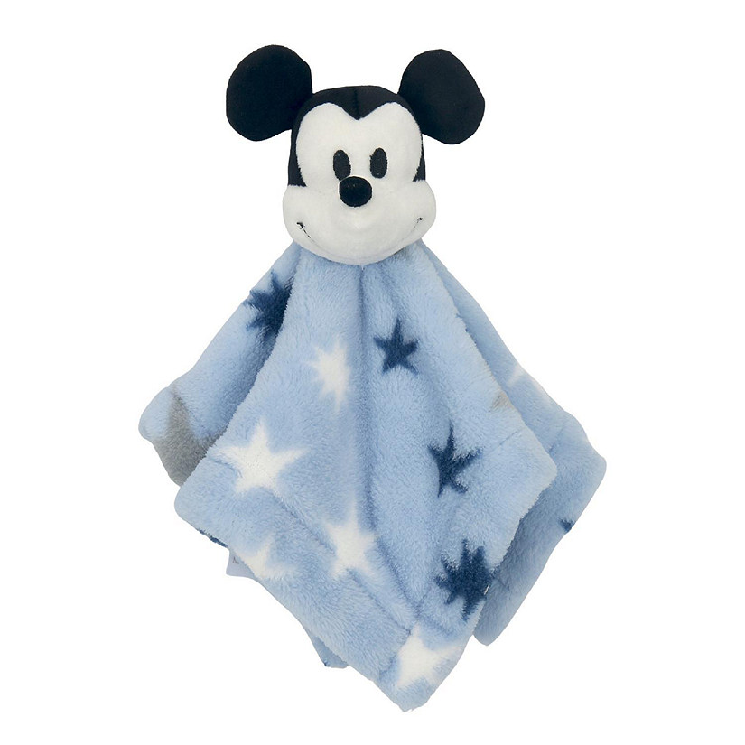 Lambs & Ivy Disney Baby Mickey Mouse Stars Blue Lovey/Security Blanket Image