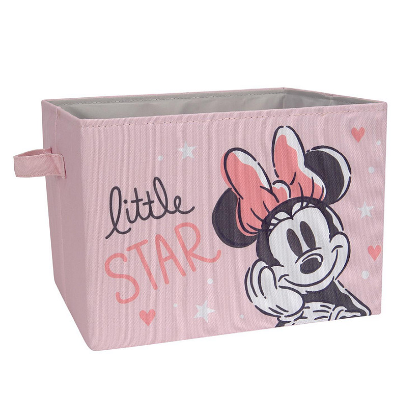 Lambs & Ivy Disney Baby Minnie Mouse Pink Foldable Storage Basket/Container/Bin Image