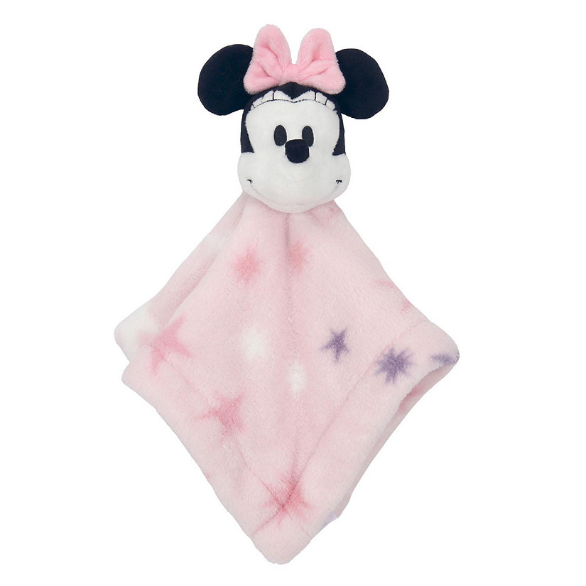 Lambs & Ivy Disney Baby Minnie Mouse Stars Pink Lovey/Security Blanket Image