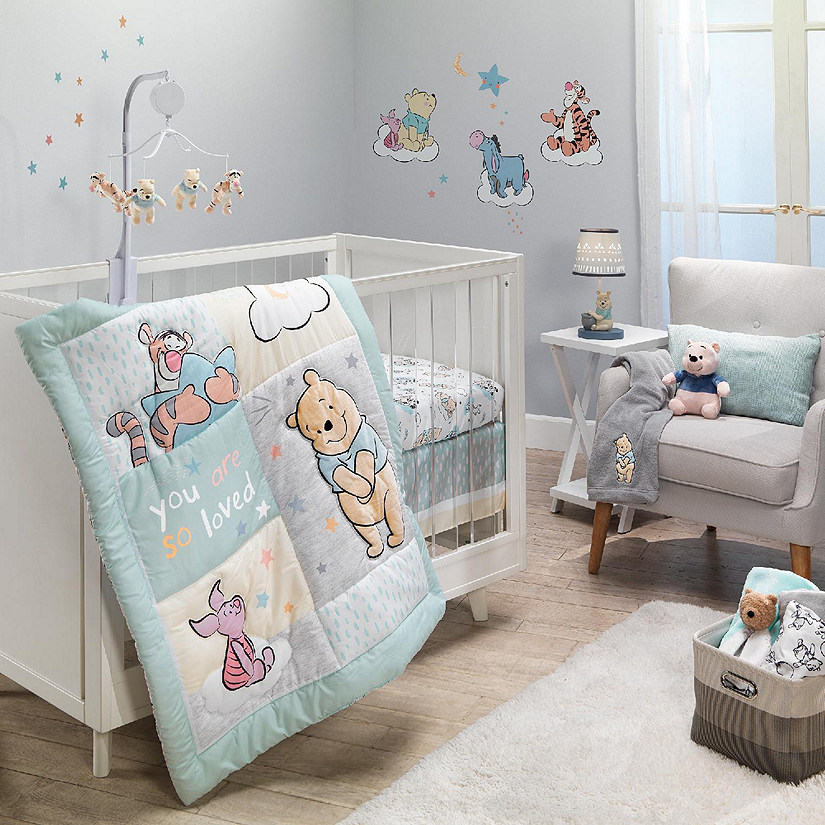 Lambs & Ivy Disney Baby Winnie the Pooh Hugs 3-Piece Nursery Crib Bedding Set Image