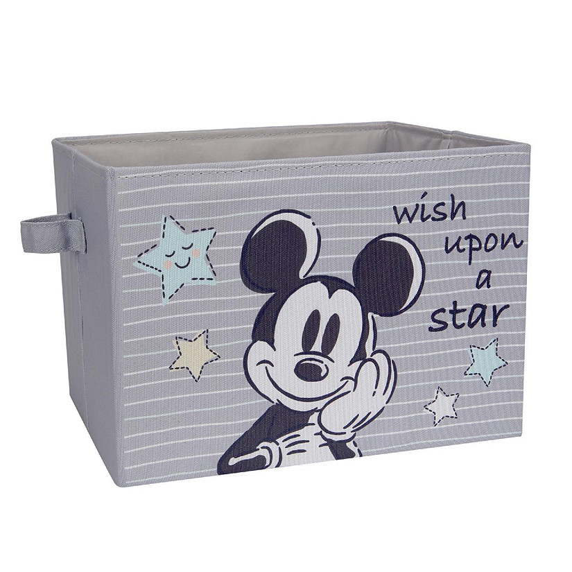 Lambs & Ivy Disney Mickey Mouse Gray Foldable Storage Basket/Container/Bin Image
