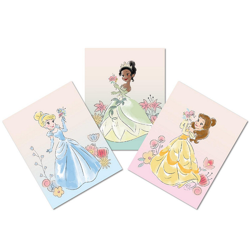 Lambs & Ivy Disney Princesses Nursery/Child Unframed Wall Art - 3pc 11&#8221; x 14&#8221; Image