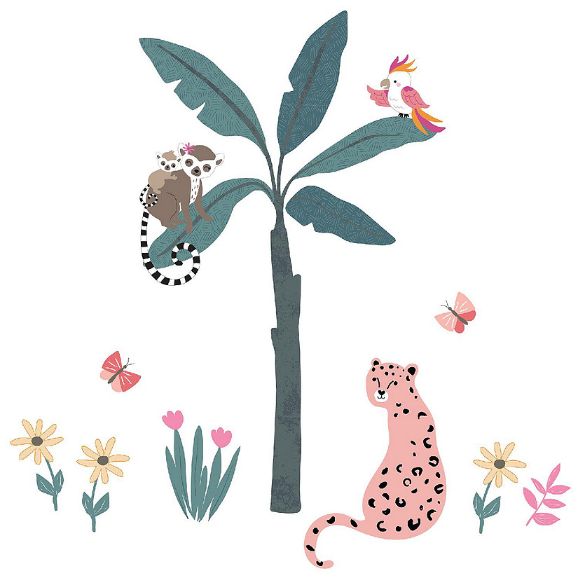 Lambs & Ivy Enchanted Safari Colorful Jungle Animals Wall Decals/Stickers Image