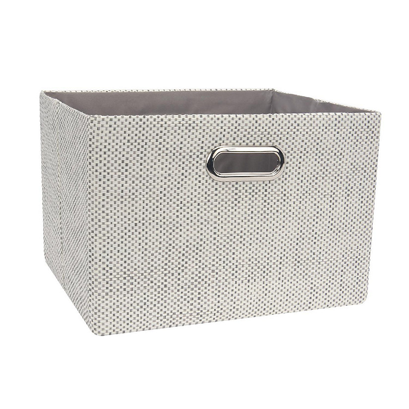 Lambs & Ivy Gray Foldable/Collapsible Storage Bin/Basket Organizer with Handles Image