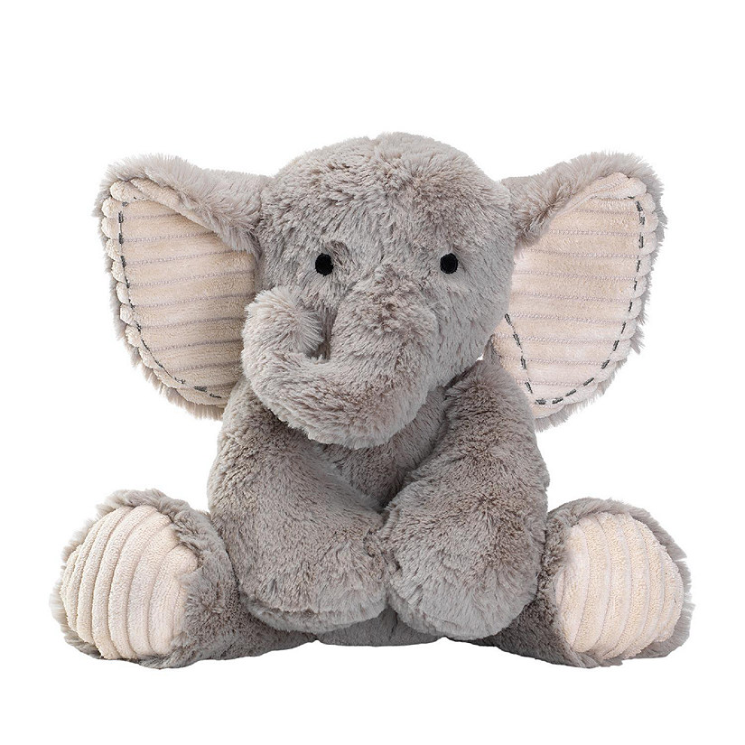 Lambs & Ivy Jungle Safari Gray Plush Elephant Stuffed Animal Toy Plushie - Jett Image
