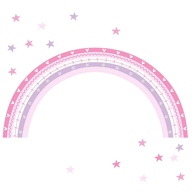 Lambs & Ivy Magic Unicorn Pink/Purple Rainbow Wall Decals/Stickers Image