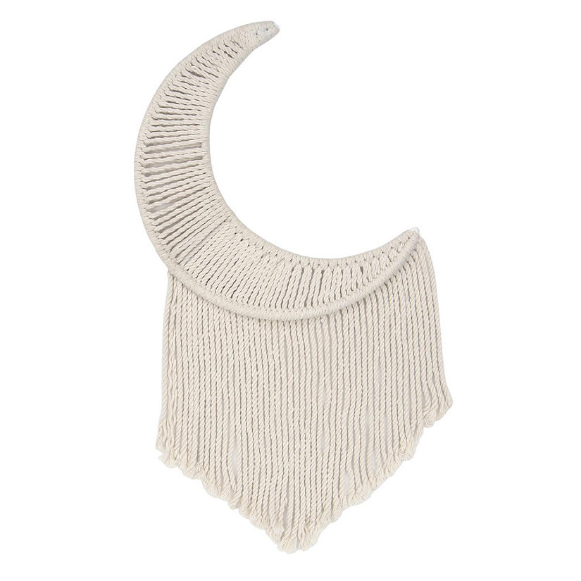 Lambs & Ivy Signature Macrame Moon Cream Wall Decor/Wall Hanging Image