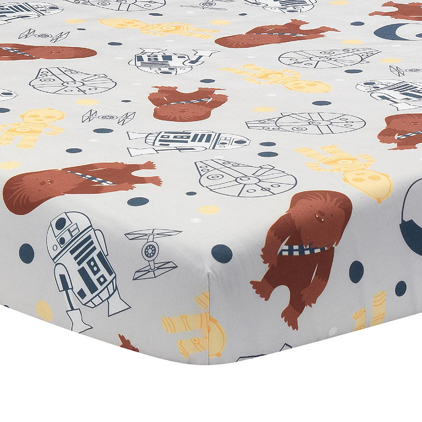 Lambs & Ivy Star Wars Signature Millennium Falcon 100% Cotton Fitted Crib Sheet Image