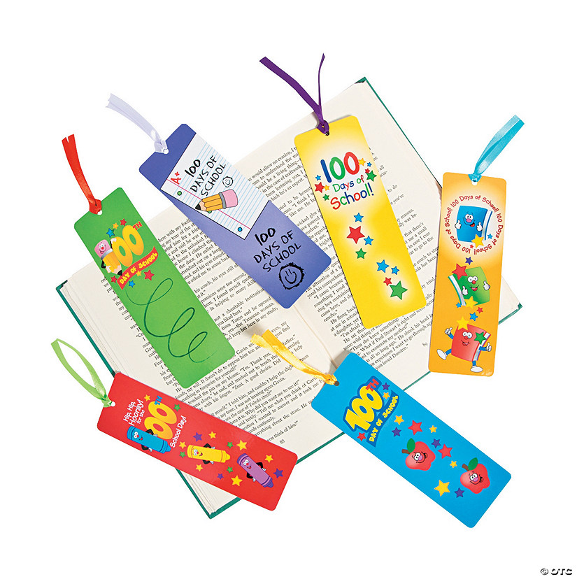 Laminated 100th Day of School Bookmarks Oriental Trading