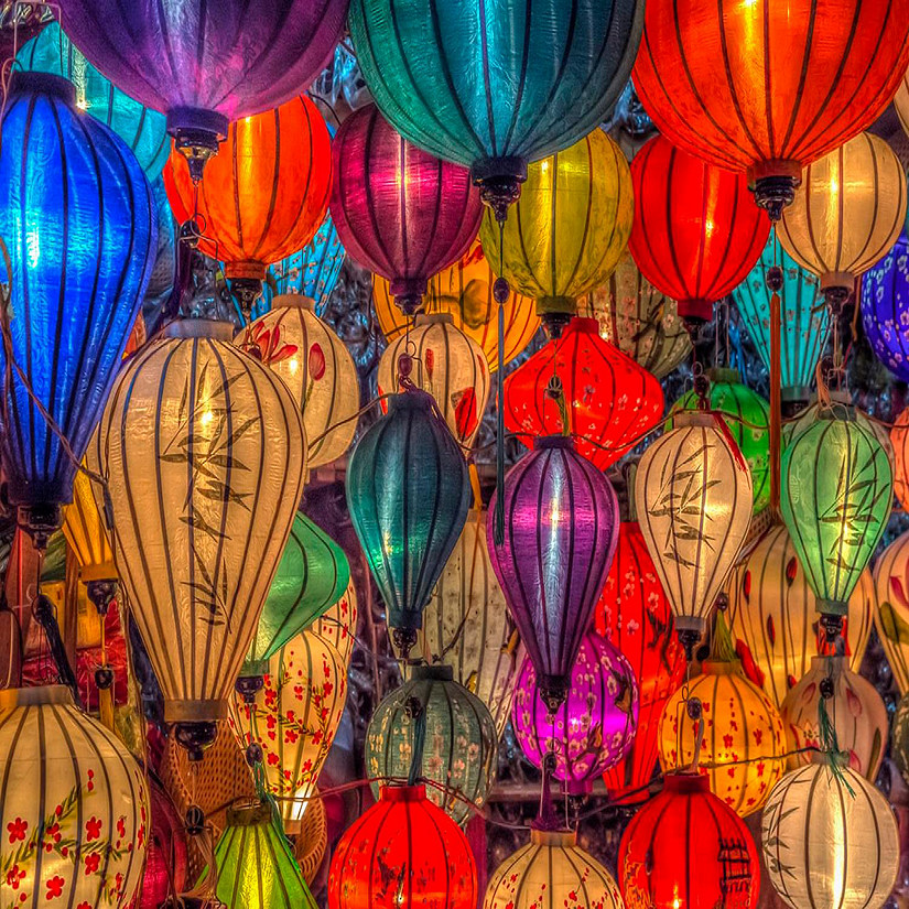Lanterns In Hoi An City Floating Lights 1000 Piece Jigsaw Puzzle Image
