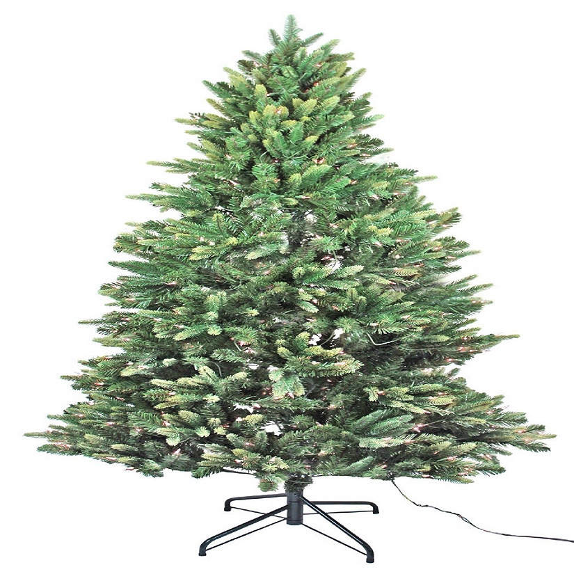 Lapland 6 Ft Fir Hinged Christmas Tree - 350 Clear Lights - 1318 Tips Image