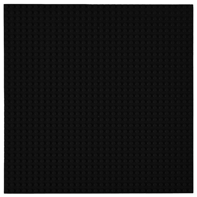Large Classic Stackable Baseplates, For Building Bricks, Bases for Tables, Mats, and More, Black, 1 Piece, 10x10 Inches Image