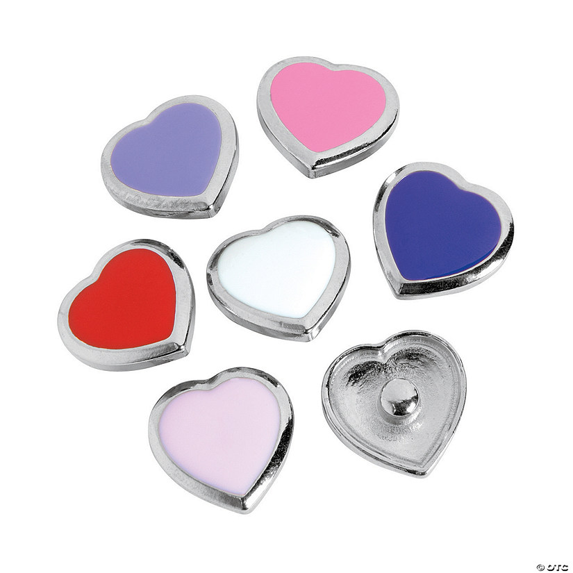 Large Enamel Heart Snap Beads - Discontinued