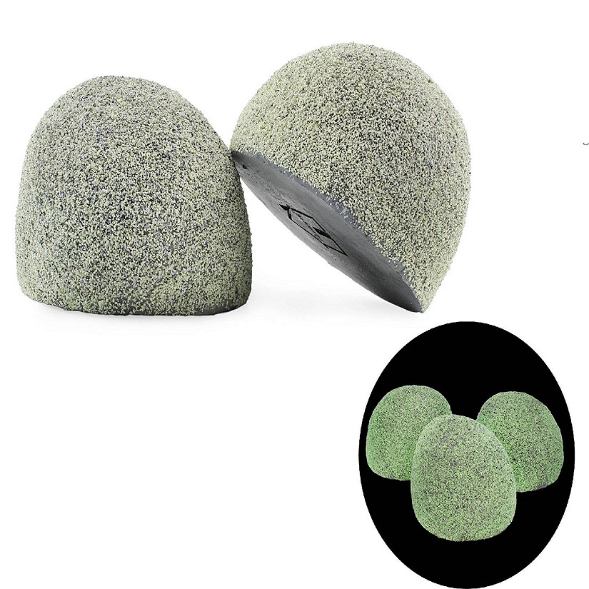Large Garden Glow Rocks Set of 3, GlowintheDark Decorative Stones