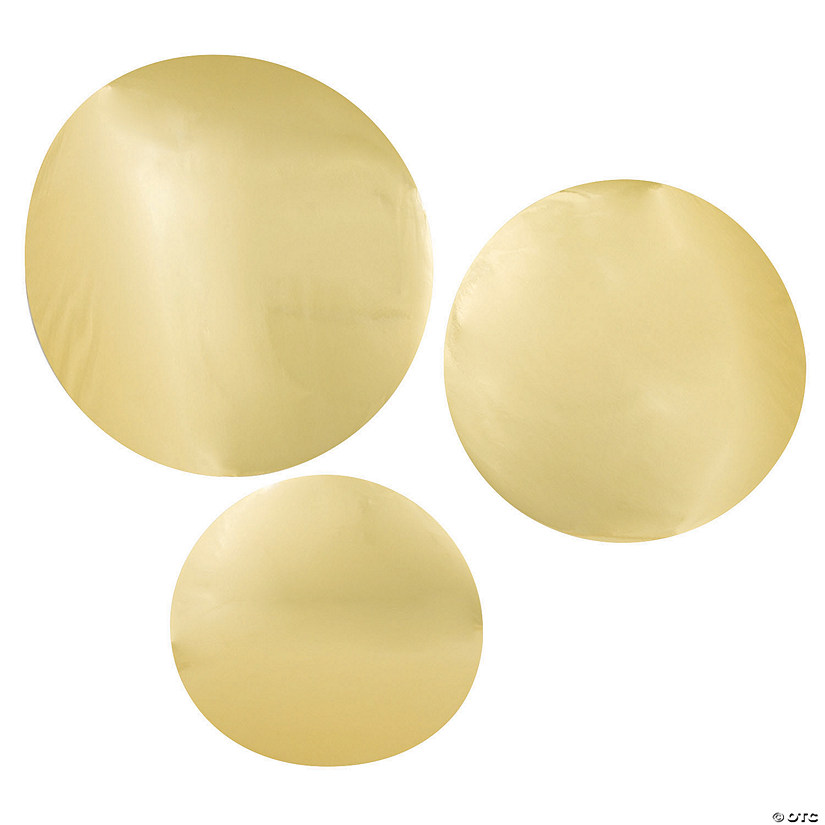 Large Gold Foil Dot Cutouts - 12 Pc. Image