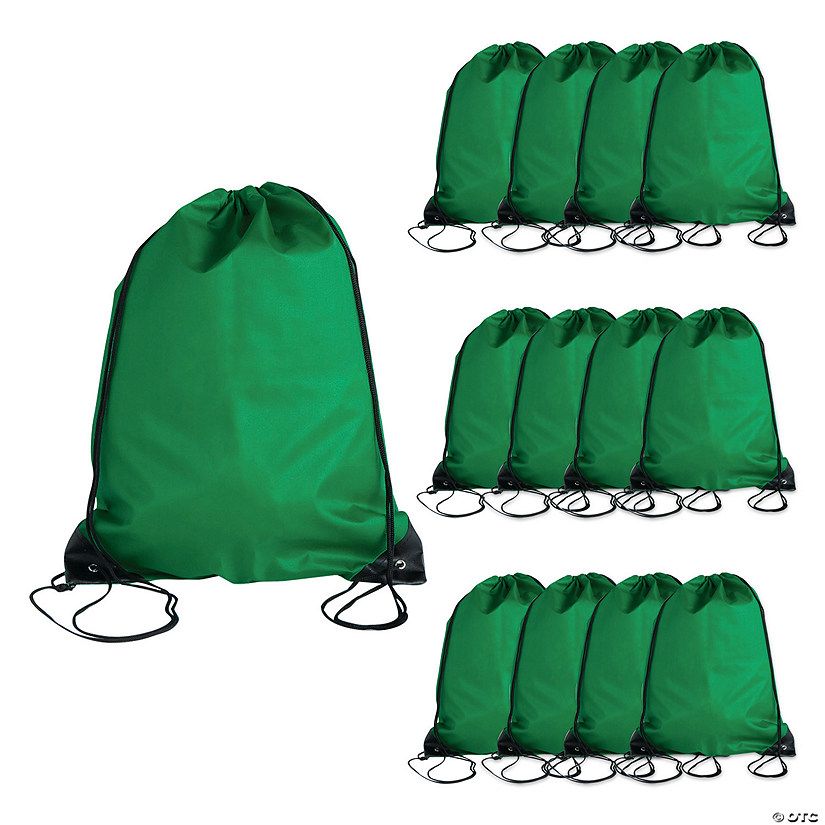 Large Green Drawstring Bags Oriental Trading