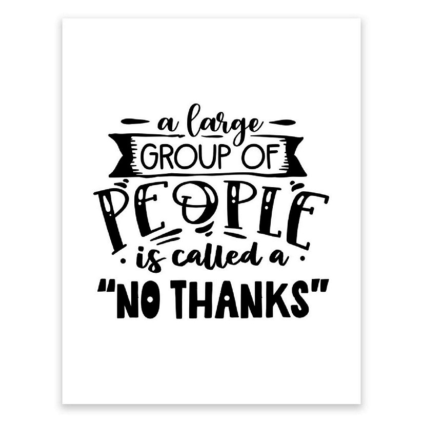 Large Group No Thanks 8.5x11in 1-Pack Image